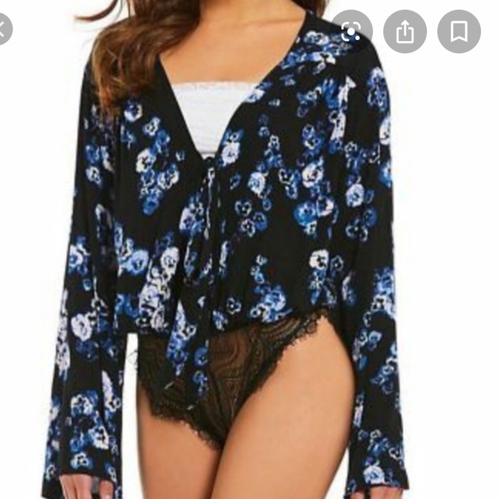 Free People Forties Feel Floral Bodysuit